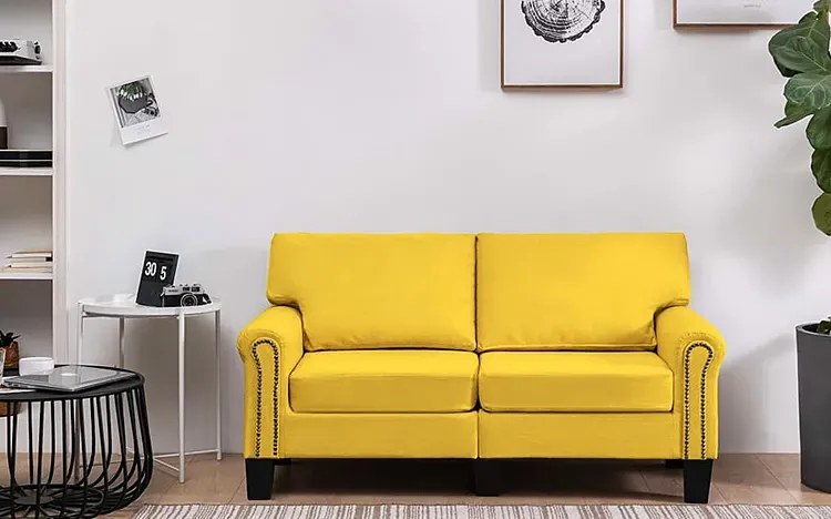 2-osobowa żółta sofa - Alaia 2X