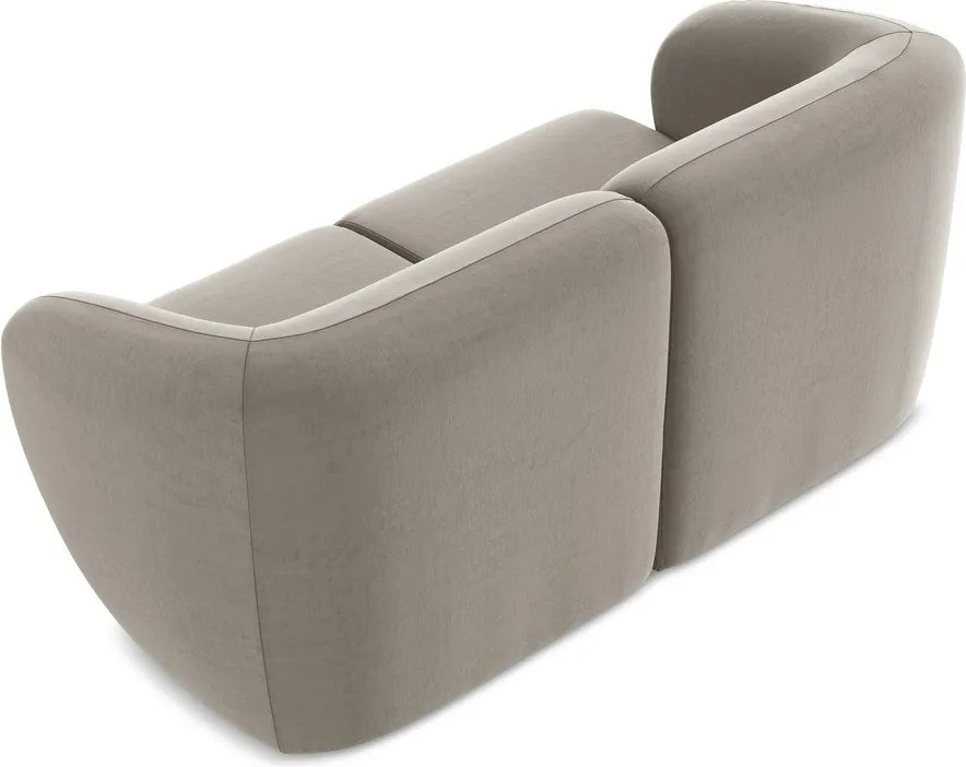 Jasnobrązowa aksamitna sofa 174 cm Lani – Makamii