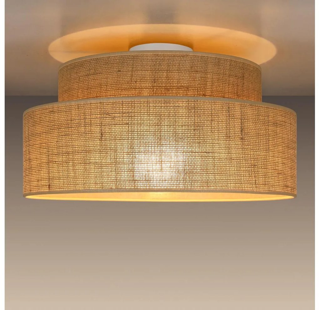 Plafon BOHO 1xE27/60W/230V śr. 40 cm beżowy