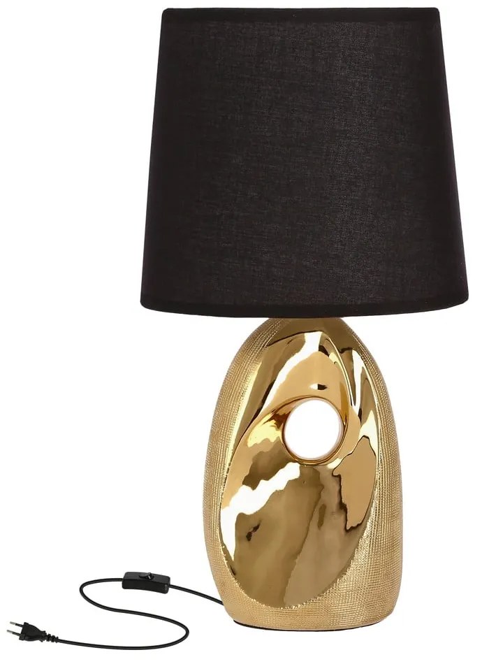 Lampa stołowa z tekstylnym kloszem (wysokość 43 cm) Hierro – Candellux Lighting