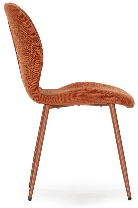 Tapicerowane krzesła zestaw 4 szt. w kolorze terakoty Ansu – Marckeric