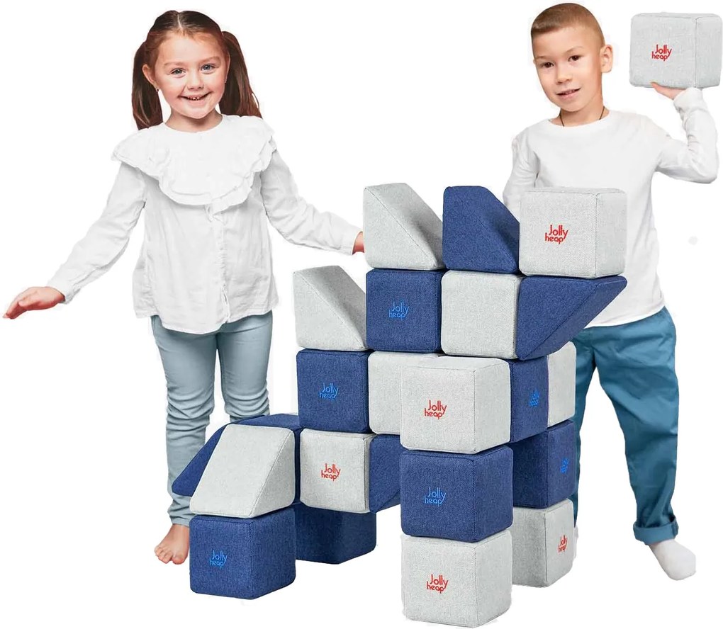 Zestaw klocków magnetycznych do przedszkola JollyHeap Mini - 24 elementy