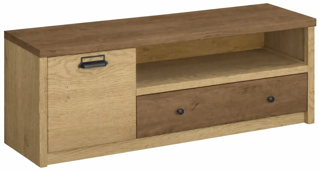 Loftowa szafka RTV dąb cremona + dąb lefkas L8-N02