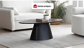 Stolik kawowy z MDF - Czarny - ANTELADA