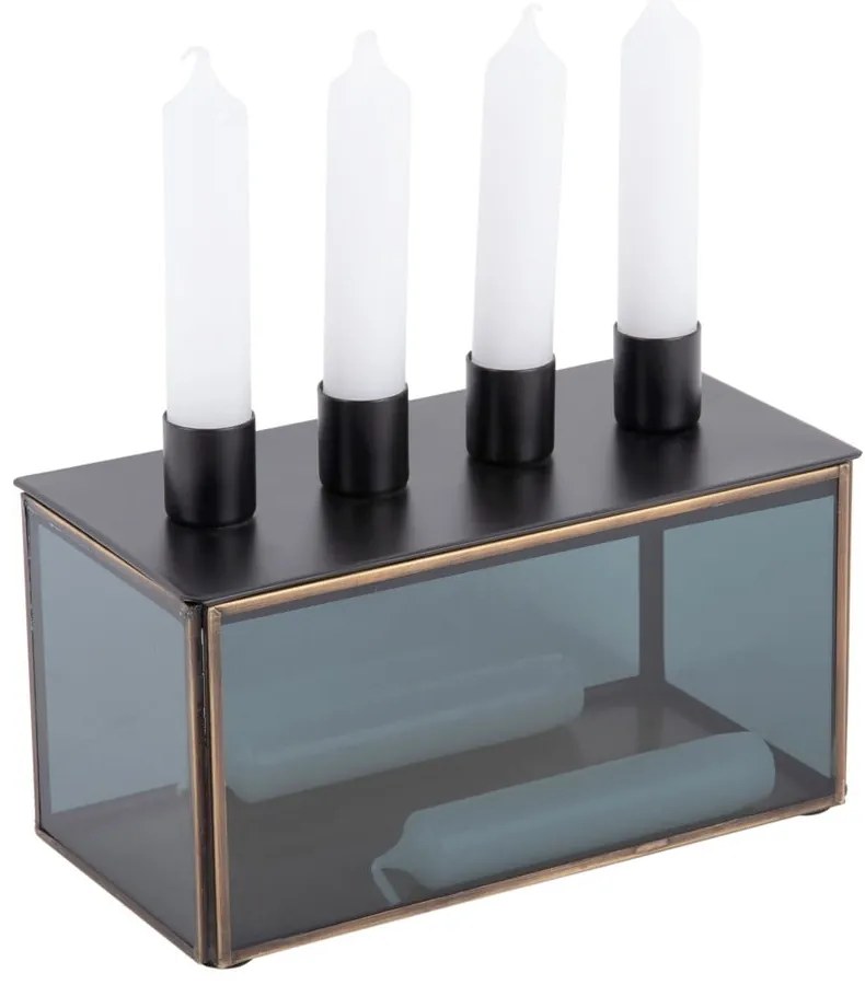 Szklany świecznik Boxed Rectangle – PT LIVING
