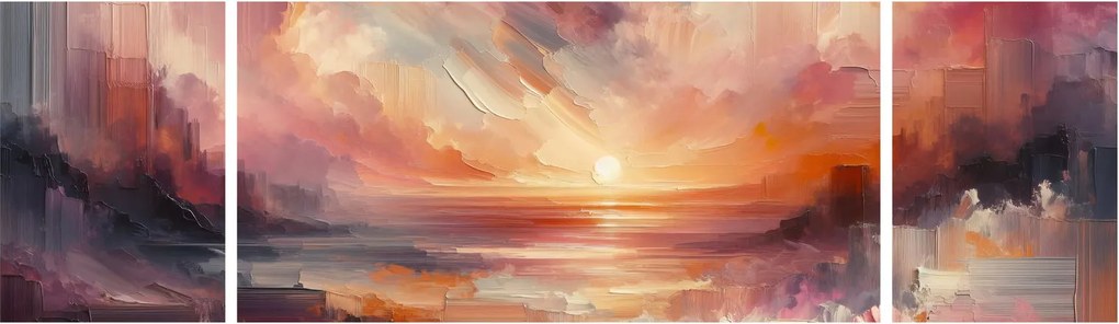 Obraz - Malowane zorze (170x50 cm)