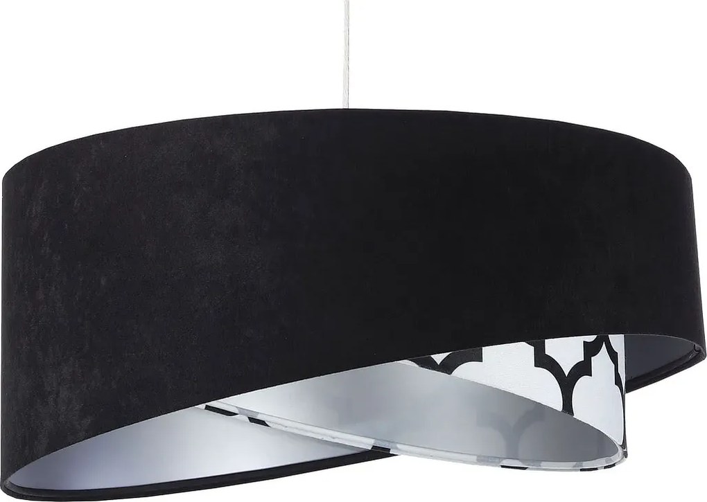 Czarno-srebrna asymetryczna lampa wisząca - 4X EX997 Z1-A31