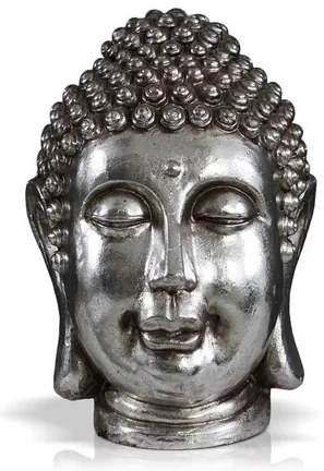 Srebrna figura Głowa Buddy, 26cm