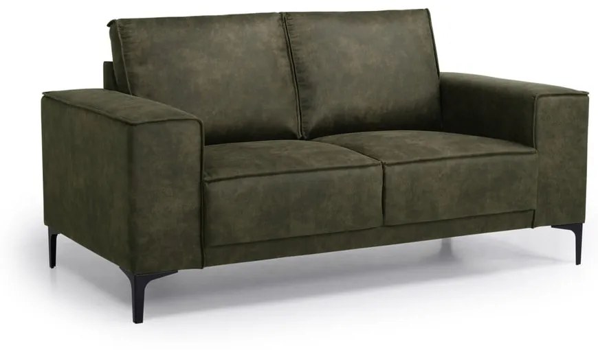 Zielona sofa z imitacji skóry 164 cm Copenhagen – Scandic