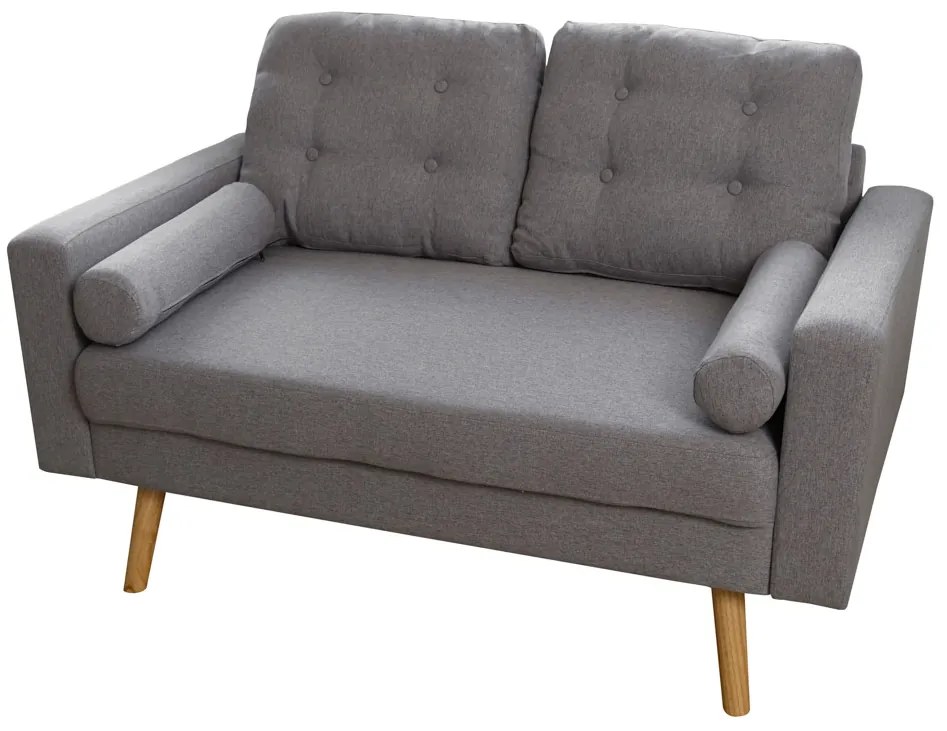 Szara sofa 2-osobowa MANDI VELVET