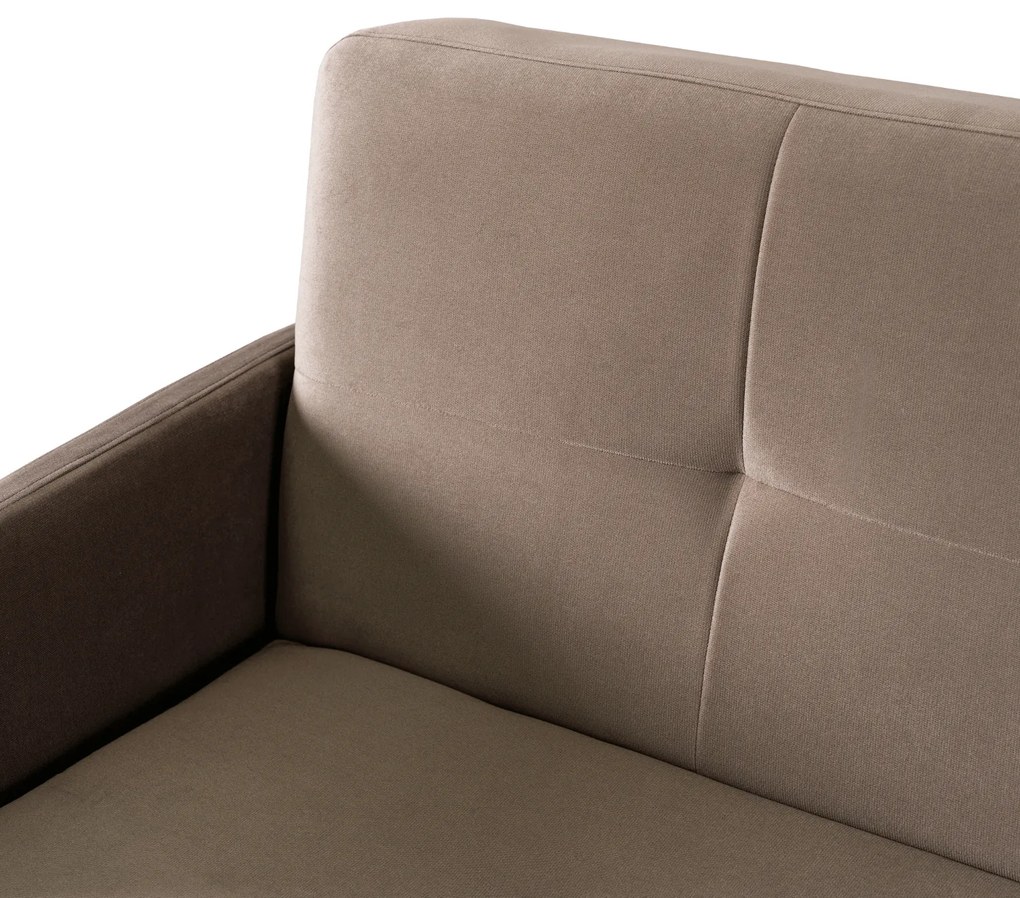 Sofa z Funkcją Spania CUBA Rozkładana Wersalka Dwuosobowa Beżowa Nowoczesna do Salonu