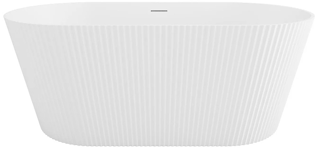 Wanna wolnostojąca ryflowana - 255 l - 149 x 73 x 58 cm - Biały mat - Akryl - COBIANA