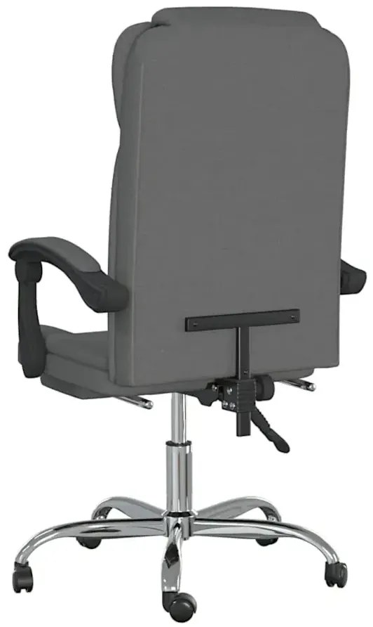 Ciemnoszare krzesło biurowe z podnóżkiem - Duncan