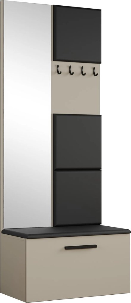 Masseno Garderoba MODULO 80,6/204/40 cm do Przedpokoju Nowoczesna Kaszmir