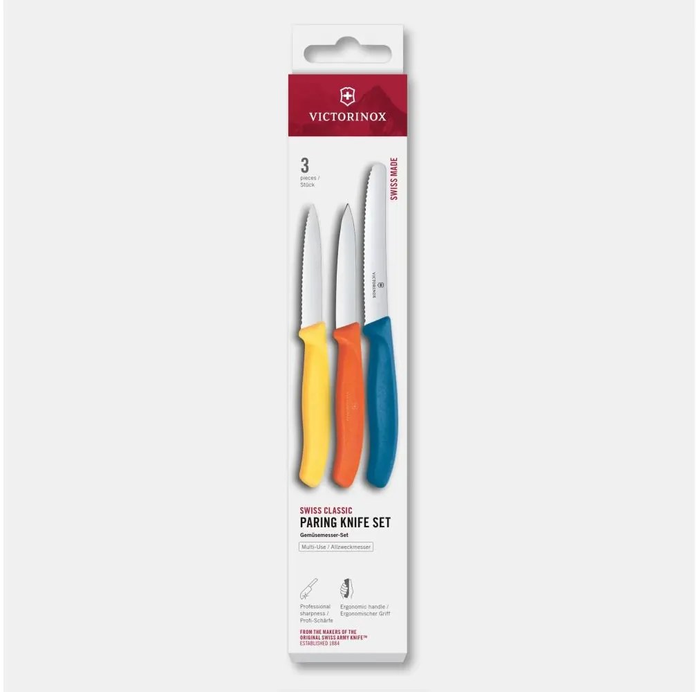Victorinox - Zestaw noży kuchennych do warzyw SWISS CLASSIC 3 szt. wielobarwny