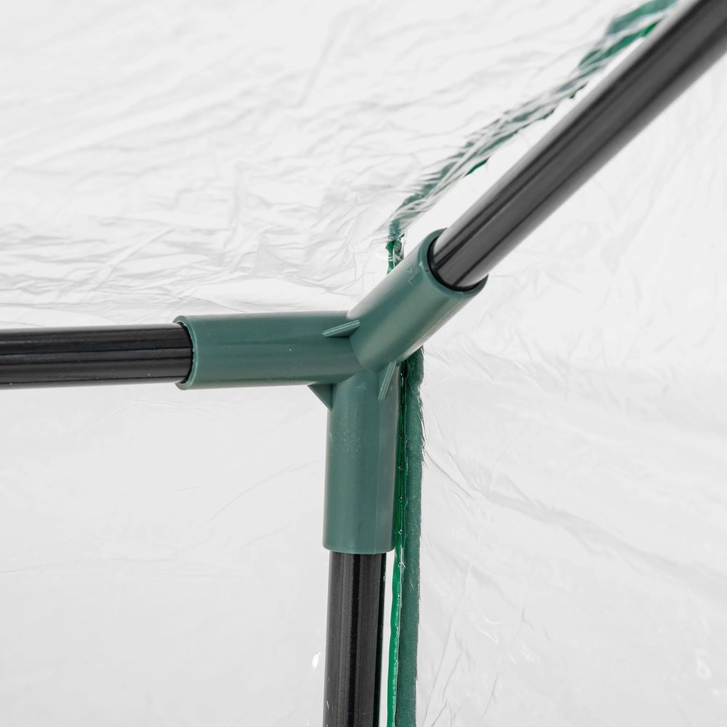 Outsunny Szklarnia Foliowa z Okienkiem do Uprawy Pomidorów PE Przezroczysta Skrzynia Inspekcyjna 119x60x60cm | Aosom PL