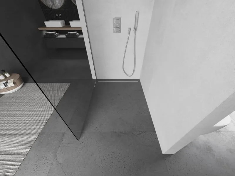 Mexen Kioto ścianka prysznicowa Walk-in 155 x 200 cm, transparent 8 mm, chrom - 800-155-101-01-00