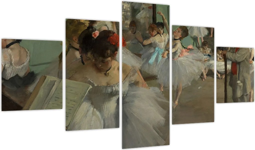 Obraz - Edgar Degas, The Dance Class, reprodukcje (125x70 cm)