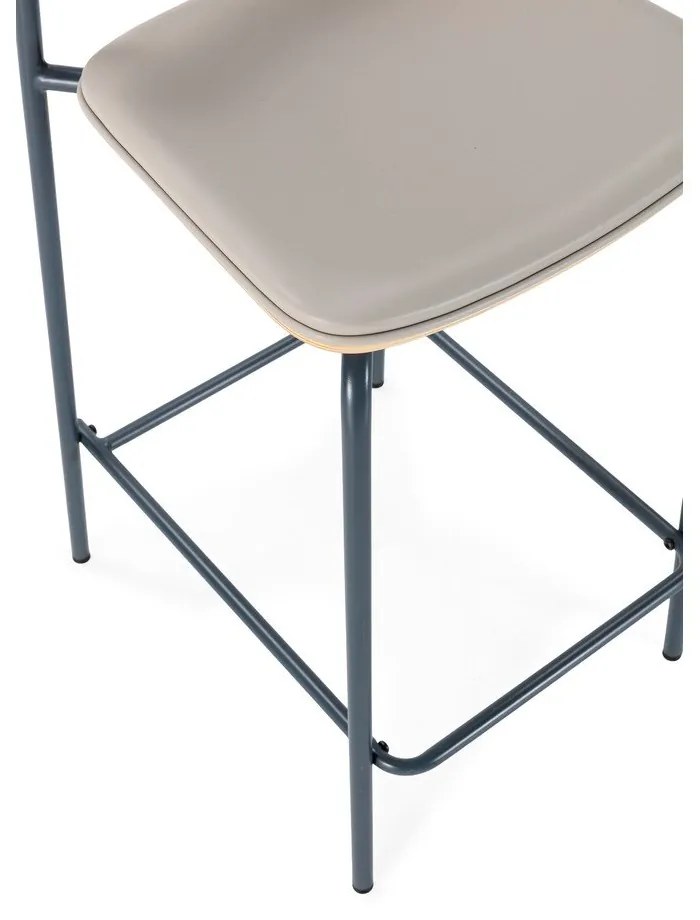 Beżowe tapicerowane hokery zestaw 2 szt. (wysokość siedziska 65,5 cm) Saula – Marckeric