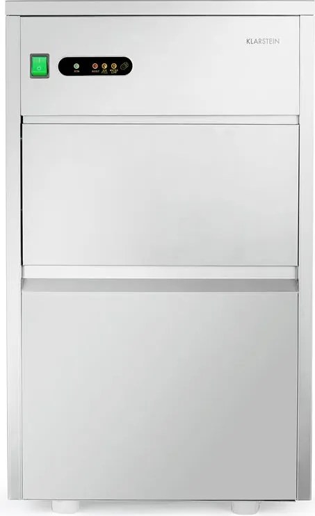 Klarstein Powericer 26kg/24h 6L Kostkarka do Lodu Gastronomiczna Srebrny