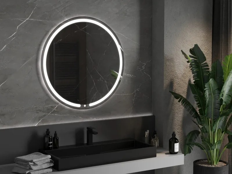 Mexen Rose lustro łazienkowe podświetlane, okrągłe 90 cm, LED 6000K, antypara - 9810-090-090-611-00
