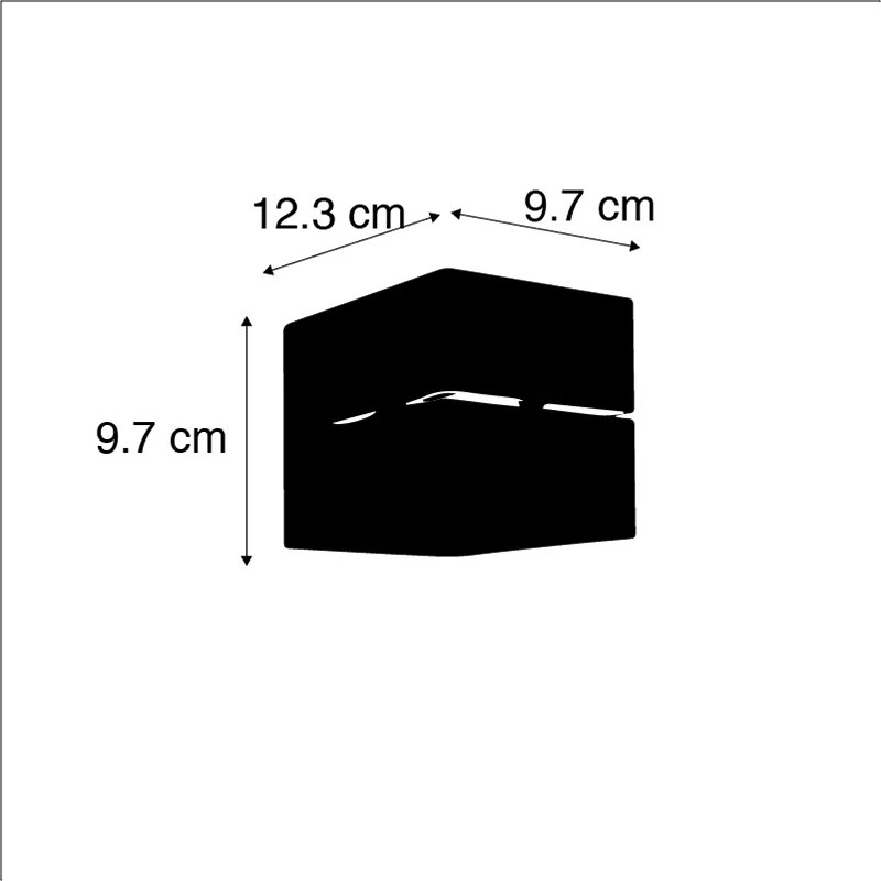 Zestaw 4 lamp ściennych czarnych ze złotem 9,7 cm - Transfer Groove Nowoczesny Oswietlenie wewnetrzne