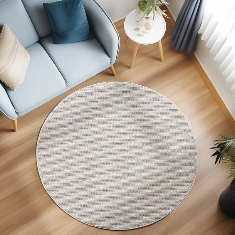 Dywan uniwersalny Loom kremowy 120 cm x 120 cm koło