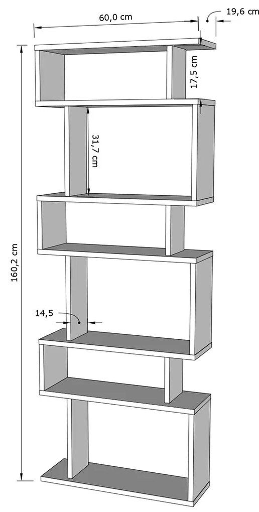 Biblioteczka Bates White Oak