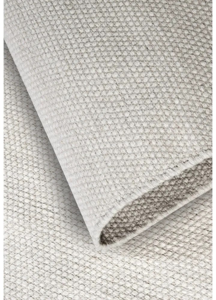 Kremowy dywan z mieszanki wełny tkany ręcznie 80x150 cm Pradesh Natural White – Elle Decoration