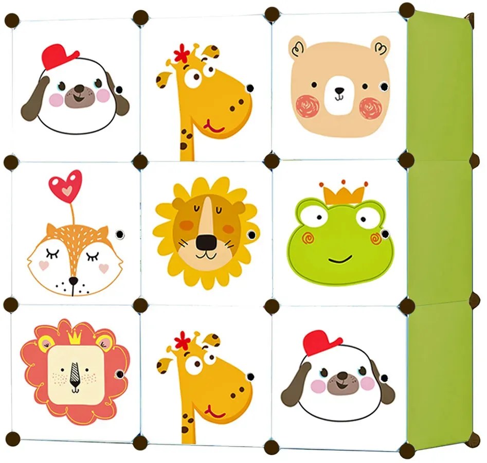 Zielona szafka modułowa dziecięca gamer B6-N66