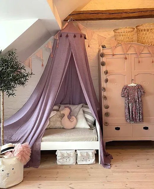 Lawendowy baldachim do pokoju dziecka G8-R29