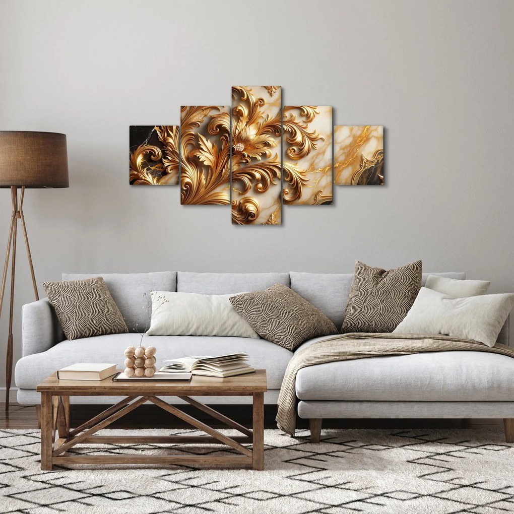 Obraz - Marmur ze złotem (125x70 cm)