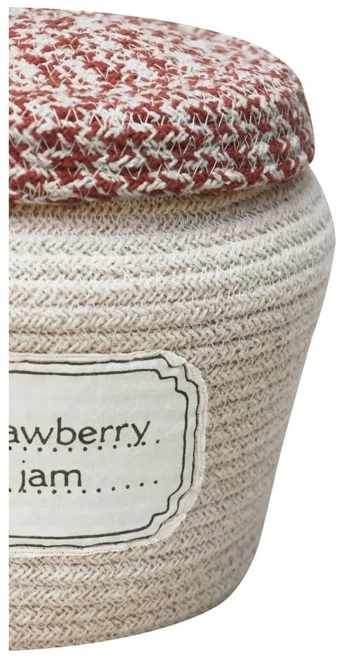Kremowy tekstylny dziecięcy kosz na zabawki ø 20x23 cm Jam Jar – Lorena Canals