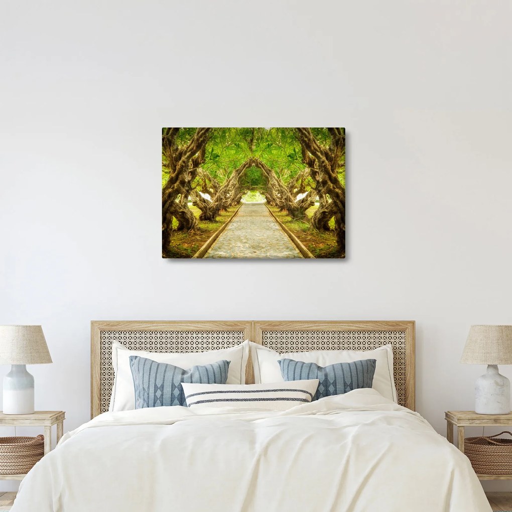 Obraz - Żywy tunel plumerii (70x50 cm)