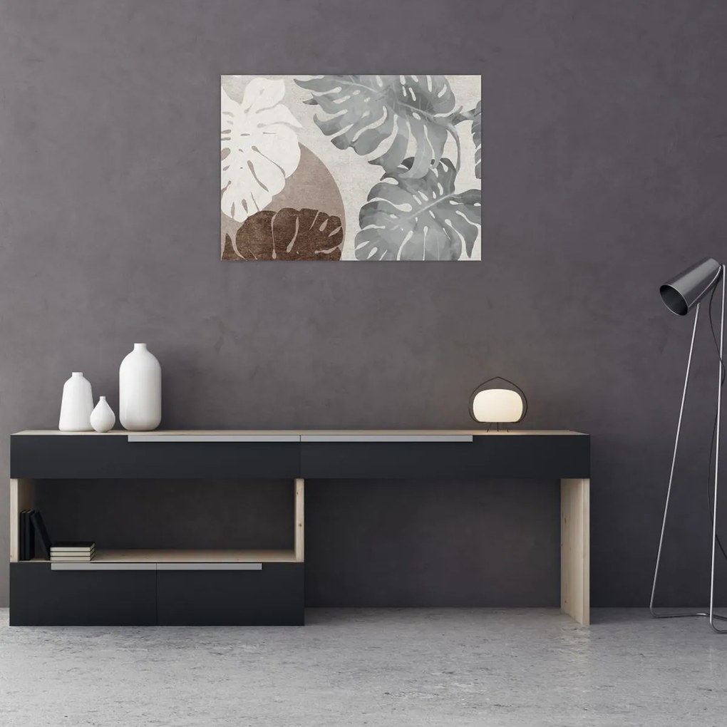 Obraz - Wzór z liśćmi (70x50 cm)