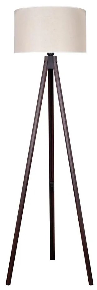 Duolla - Lampa podłogowa 1xE27/60W/230V śr. 44 cm kremowa/wenge