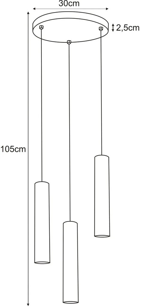 Czarna lampa wisząca sople - S862 H7-P84