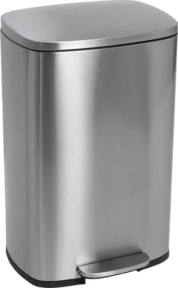 Kosz na Śmieci z Pedałem Inox ADMIRAL srebrny 50L