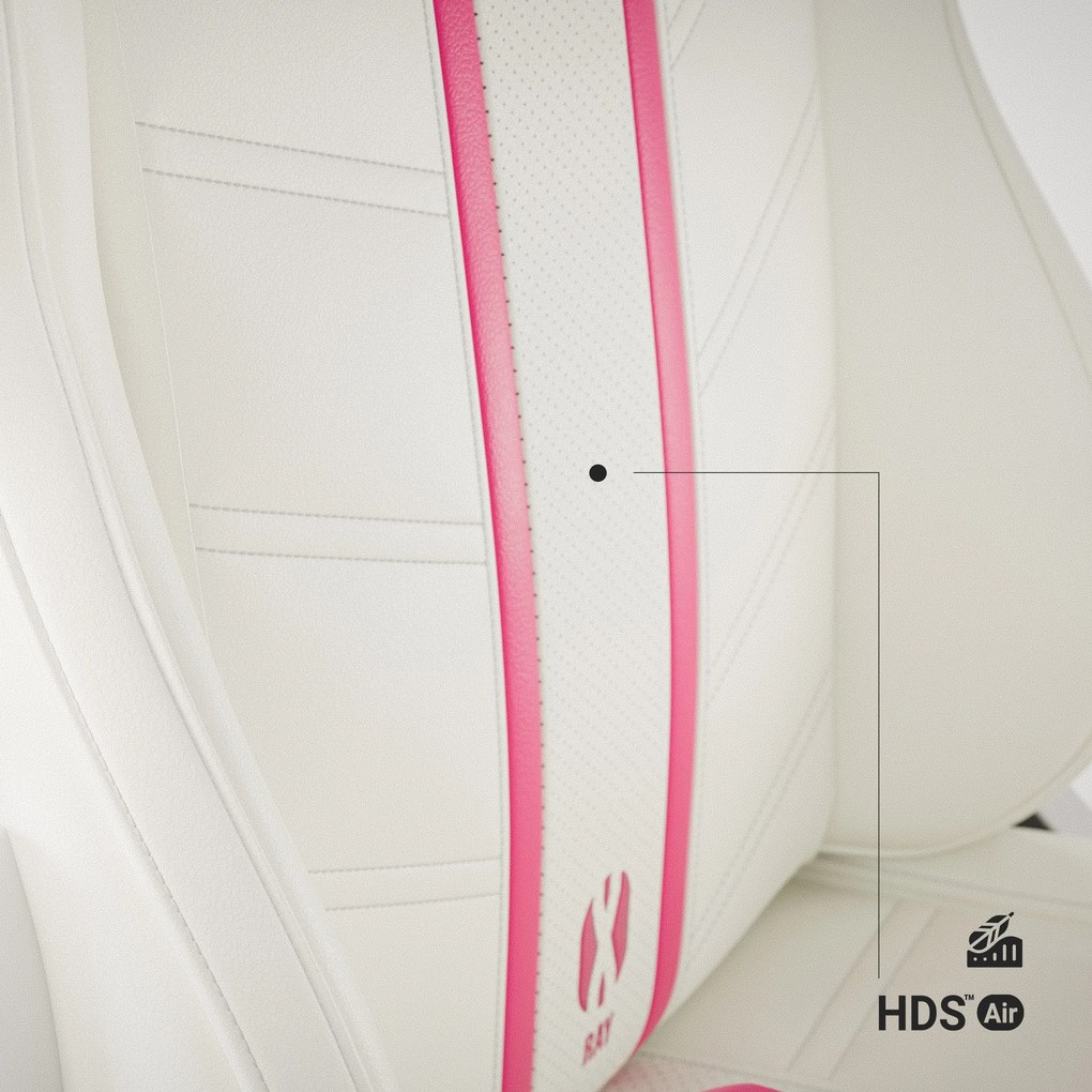 Fotel gamingowy Diablo X-Ray 2.0 Normal Size, biało-różowy