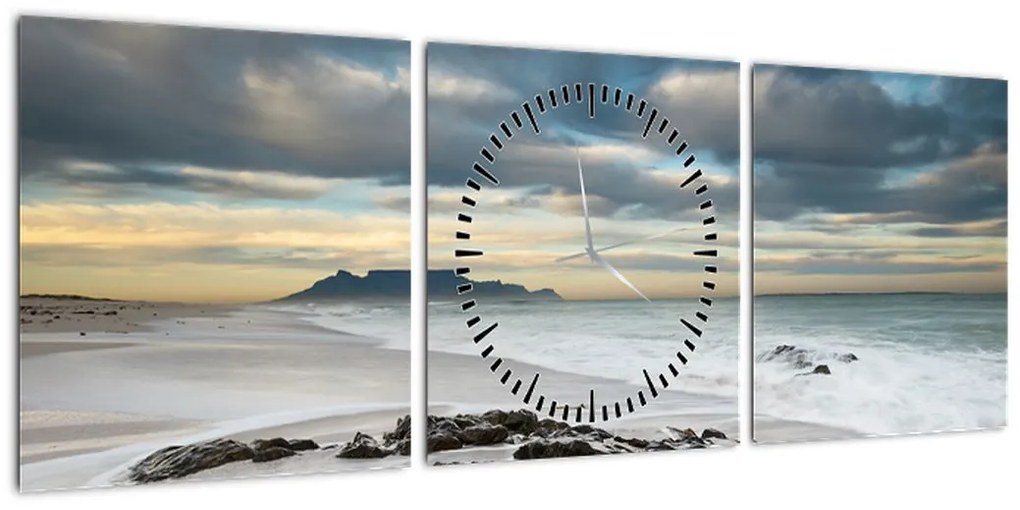 Obraz - Robben Island (z zegarem) (90x30 cm)
