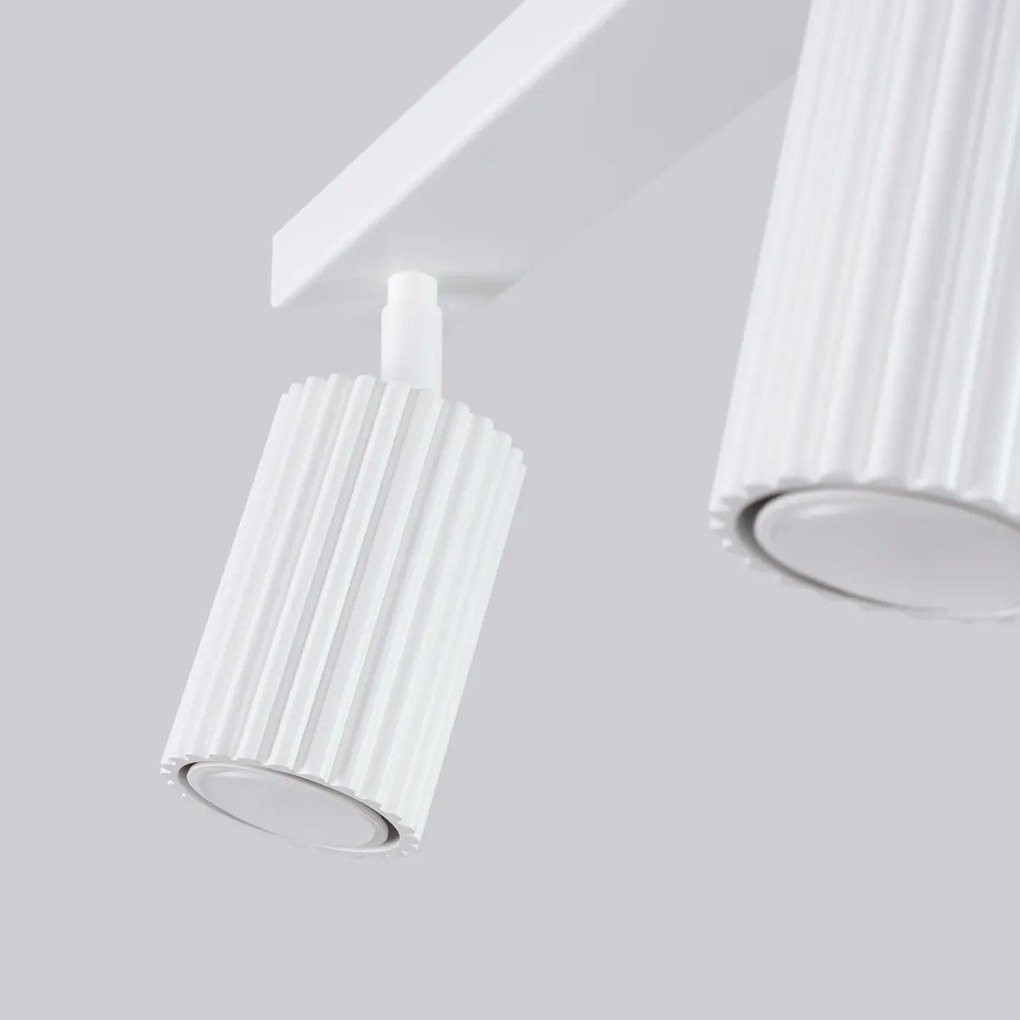 Listwa oświetleniowa 3-punktowa KARBON 3L biała ryflowana SOLLUX  LIGHTING
