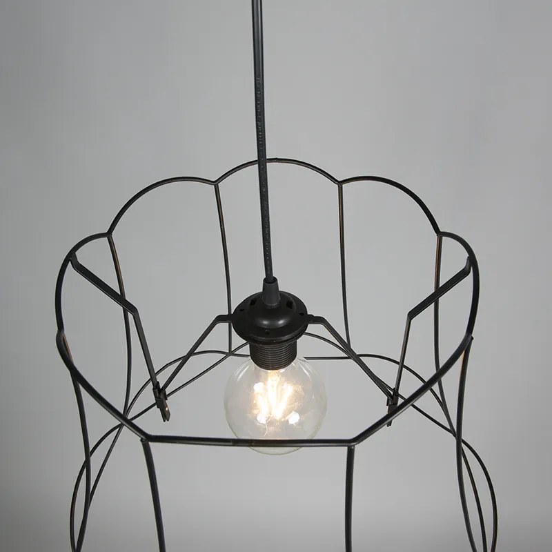 Klosz metalowy czarny 45/36 - Granny Frame Retro