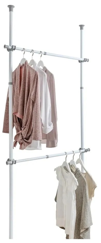 Zestaw 2 teleskopowych drążków na ubrania Wenko Herkules, dł. 75-120 cm