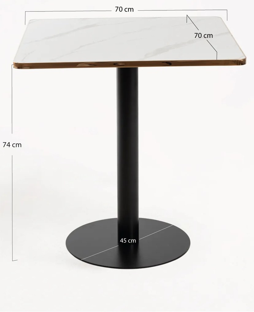 Stó Firro Kwadratowy 70cm Czarny