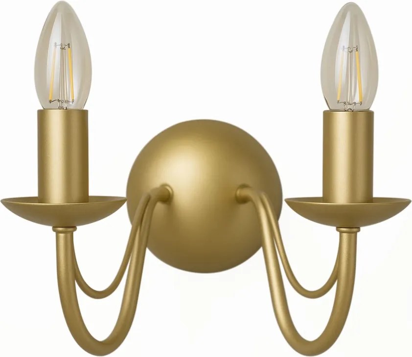 Podwójny kinkiet klasyczny, kolor złoty Bartez podwójny