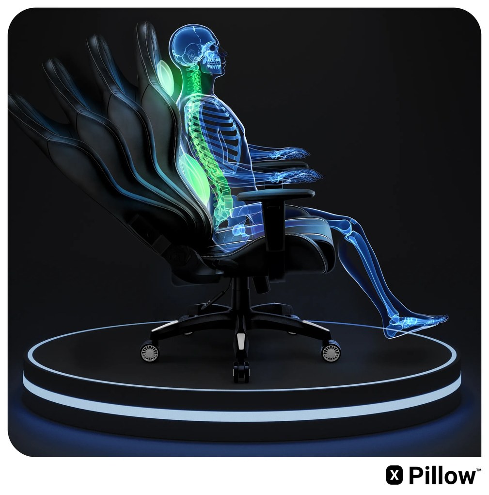 Fotel gamingowy Diablo X-One 2.0 Normal Size, czarno-biały