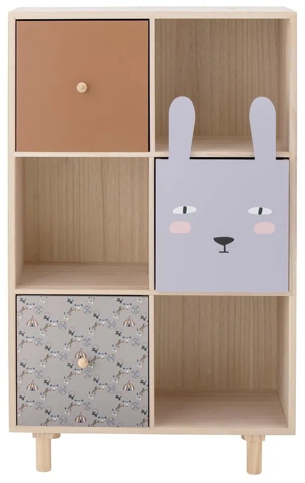 Naturalny regał dziecięcy z litego drewna paulowni 55x89,5 cm Calle – Bloomingville Mini