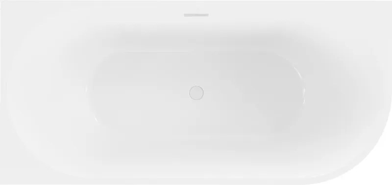 Mexen Mia wanna wolnostojąca narożna lewa 150 x 75 cm, biała, przelew biały - 52691507500L-20