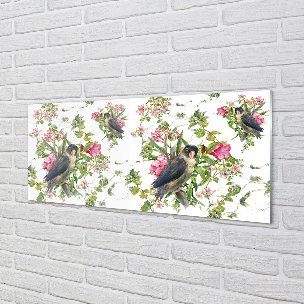 Panel Szklany Poranne Spotkanie na Gałęzi