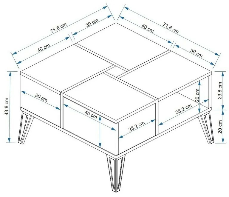 Stolik konferencyjny Nirvana Atlantic Pine